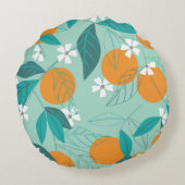花が咲くオレ葉ンジ。イラストレーション ラウンドクッション (裏面)