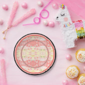 花が咲くサンゴの結婚式 ペーパープレート (パーティー)