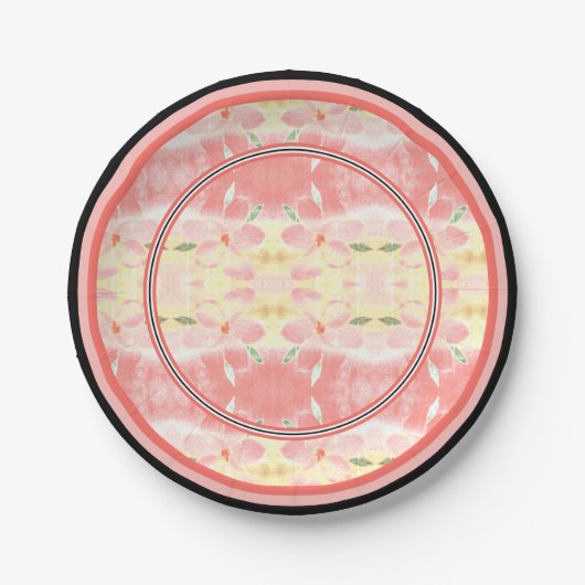 花が咲くサンゴの結婚式 ペーパープレート (正面)