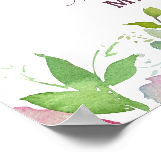 花が咲くシックな愛は甘い結婚おごり ポスター (角)