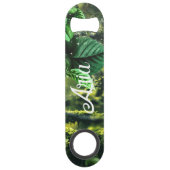 花が咲くジャングルのオウム緋色のマカオ スピード栓抜き (裏面)