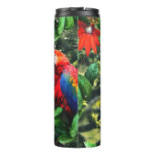 花が咲くジャングルのオウム緋色のマカオ タンブラー (裏面)