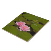 花が咲くスイレンの花 タイル (側面)