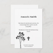 花が咲くチャリティーカード サンキューカード (正面/裏面)