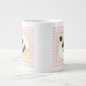 花が咲くハチの三匹 ジャンボコーヒーマグカップ (正面)