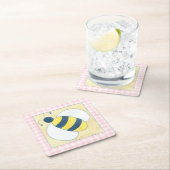 花が咲くハチの三匹 スクエアペーパーコースター (インサイチュ)