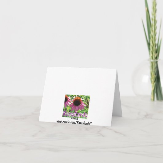 花が咲くピンクの花 カード (裏面)