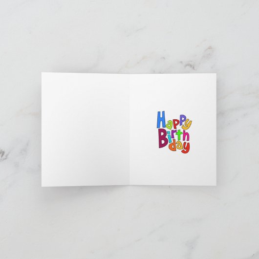 花が咲く幸せなおもしろいかわいい誕生日|過去記事 カード (内部)