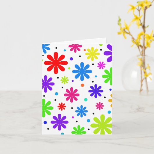 花が咲く幸せなおもしろいかわいい誕生日|過去記事 カード (黄色い花)