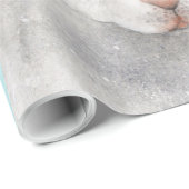 花が咲く幸せな動物 – バニー ラッピングペーパー (ロールコーナー)