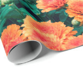 花が咲く庭の秋、背景  ラッピングペーパー (ロールコーナー)