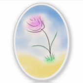 花が咲く様式化されたカメオ シール (正面)