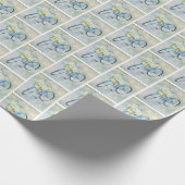 花が咲く白猫 ラッピングペーパー (角)