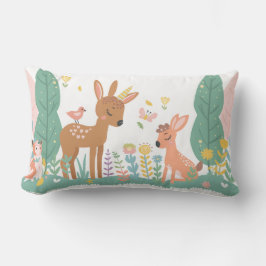 花が咲く眠い子豚 ランバークッション