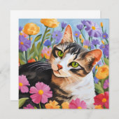 花が咲く美しい猫 (正面/裏面)