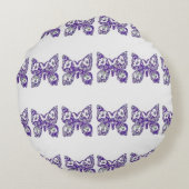 花が咲く蝶 ラウンドクッション (裏面)