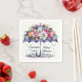 花が咲く赤ちゃんシャワー スタンダードカクテルナプキン (インサイチュ)