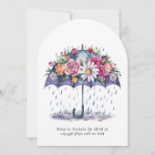 花が咲く赤ちゃんシャワー 招待状 (裏面)