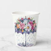 花が咲く赤ちゃんシャワー 紙コップ (裏面)