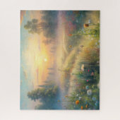 花が咲く風光明媚な草原 ジグソーパズル (縦)