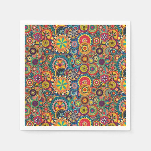 花が咲く風車 スタンダードカクテルナプキン (正面)