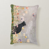 花が咲く黒猫 アクセントクッション (裏面(縦))