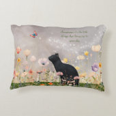 花が咲く黒猫 アクセントクッション (裏面)