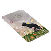 花が咲く黒猫 マグネット (右側)