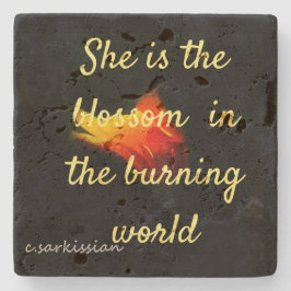 花が咲く ストーンコースター