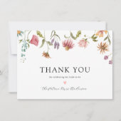 花が咲く ブライダルシャワーのお礼 サンキューカード (正面)