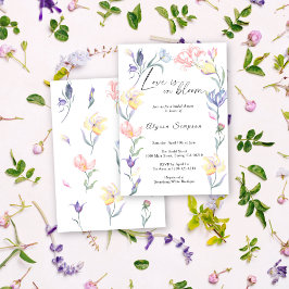 花が咲く ブライダルシャワー 招待状