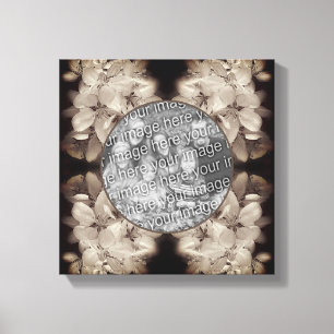 花が咲く ヴィンテージ 自分だけの写真 キャンバスプリント