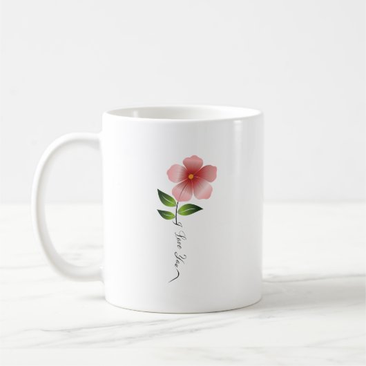 花が好き コーヒーマグカップ (左)