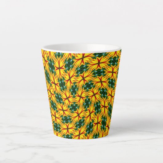 花が好ユニークき カフェラテマグ (正面)