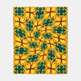 花が好ユニークき フリースブランケット