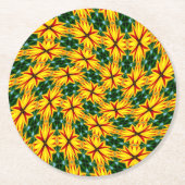 花が好ユニークき ラウンドペーパーコースター (正面)