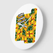 花が好ユニークき ラージ壁時計 (傾斜)