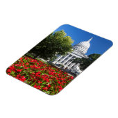 花が州キャピトル建物の前に マグネット (左側)