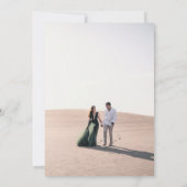 花が常緑樹のダイヤモンド結婚モノグラム 招待状 (裏面)