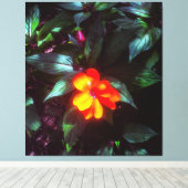 花が日光に当たって光る キャンバスプリント (インサイチュ (ウッドフロア))
