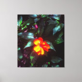 花が日光に当たって光る キャンバスプリント (正面)