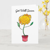 花が早くよくなるカード カード (黄色い花)