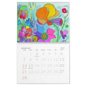 花が月々明るくなる カレンダー (2月 2027)