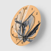 花が流れる壁時計 ラウンド壁時計 (傾斜)