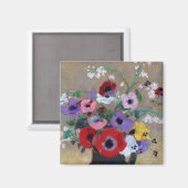 花が混ざった花瓶リドン マグネット (正面/裏面)