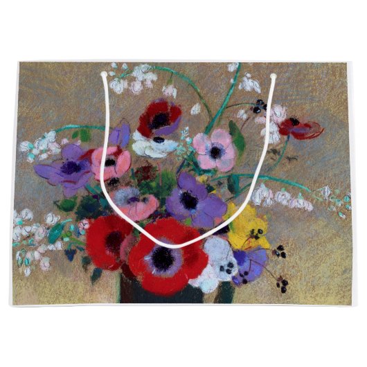 花が混ざった花瓶リドン ラージペーパーバッグ (正面)