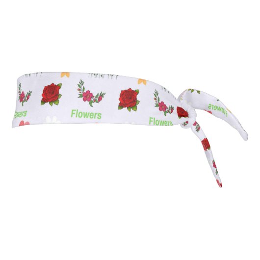 花が灰色に模様を付ける タイヘッドバンド (回転90)