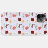 花が灰色に模様を付ける Case-Mate iPhoneケース (裏面(横))
