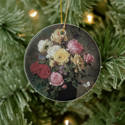 花が生える静物詩オラフ・ハーマンセン セラミックオーナメント (ツリー)