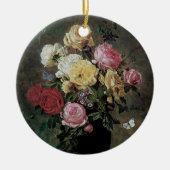 花が生える静物詩オラフ・ハーマンセン セラミックオーナメント (正面)